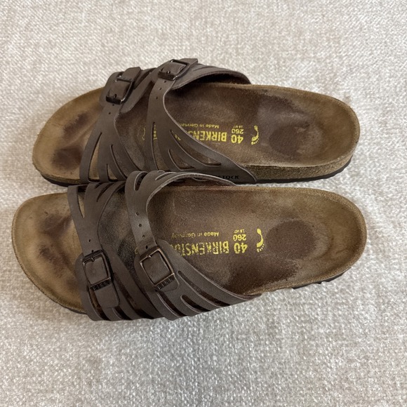 Birkenstock Grenada Softbed Leather Womens Brown Suede Sandals with Buckles - 40 - Picture 2 of 7